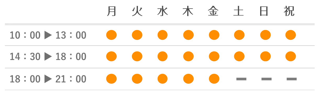 ウニクス川越歯科診療時間 平日 10:00~21:00 土日祝日10:00~18:00